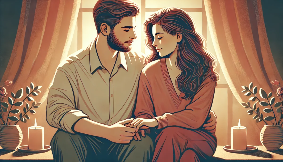 A-tasteful-safe-for-work-illustration-depicting-a-heterosexual-couple-in-an-intimate-and-emotionally-connected-setting.